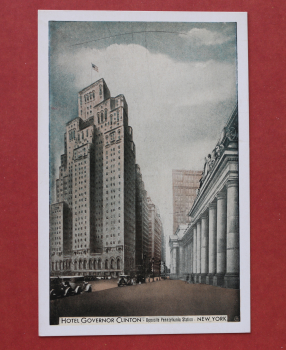 Postcard PC New York 1940-1960 Hotel Govenor Clinton opposite Pennsylvania Station USA US United States